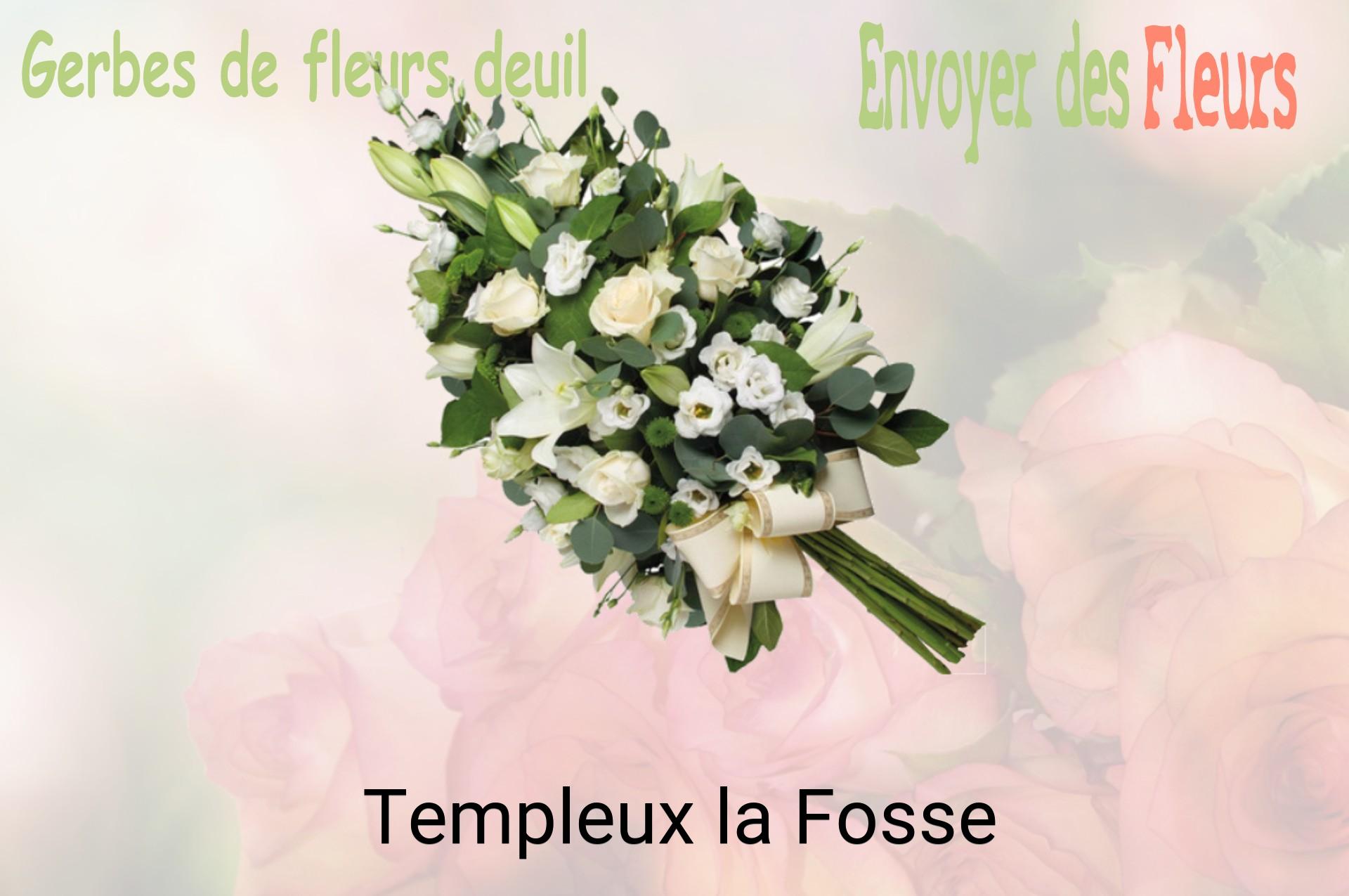 Gerbe de fleurs de deuil livrée à Templeux-la-Fosse